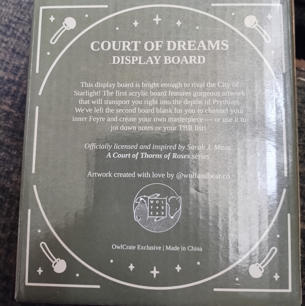Court of Dreams Display Board